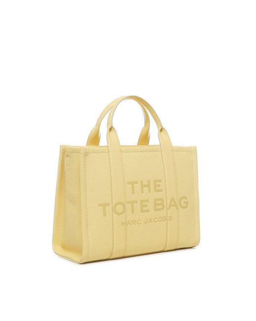 Marc Jacobs Metallic Logo-embossed Medium Tote Bag