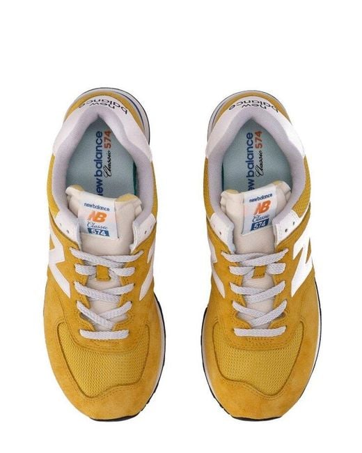 New Balance Yellow 574 Legacy Lace-Up Sneakers
