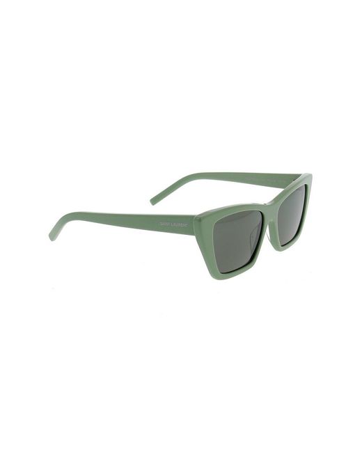 Saint Laurent Green Cat-eye Sunglasses