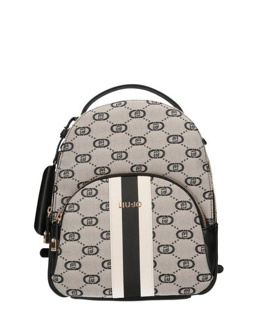 Liu Jo Multicolor Clutch Detailed Jacquard Backpack