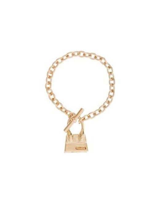 Jacquemus Metallic Bag Charm Chained Bracelet