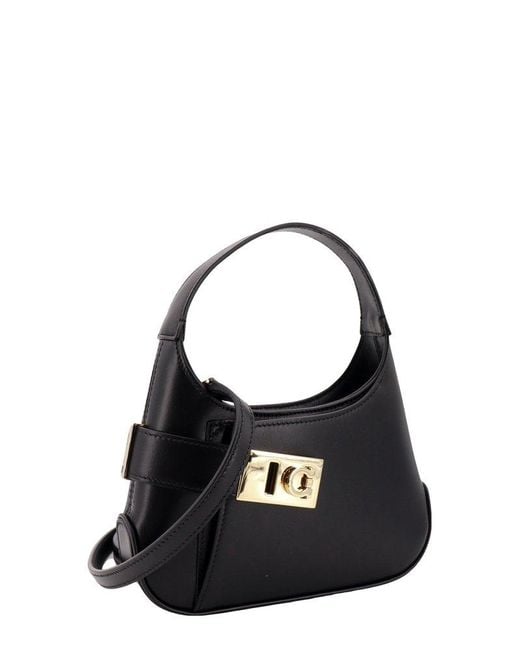 Ferragamo Logo Plaque Gancini Buckled Hobo Bag in Blue | Lyst