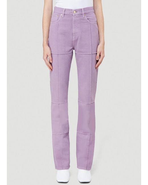 Jacquemus Purple Straight Leg Jeans
