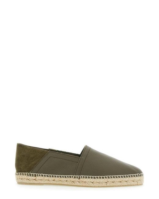 Castaner Green 'Polo' Espadrillas With Braided Raphia Sole for men