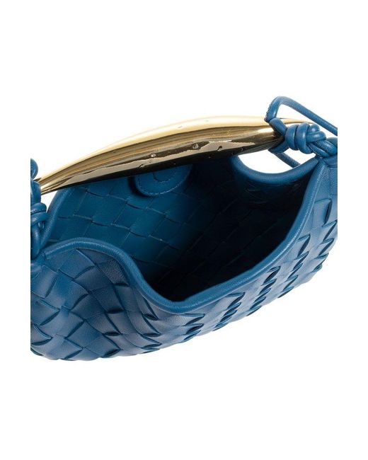 Bottega Veneta Blue Sardine Mini Top Handle Bag