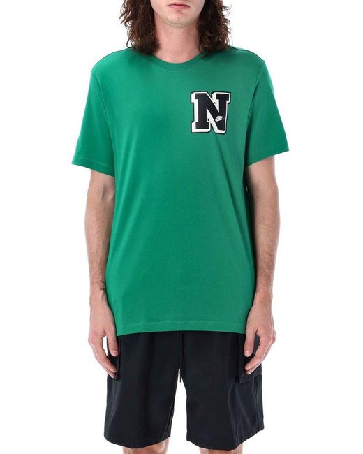 Nike Green Sportswear Crewneck T-shirt for men