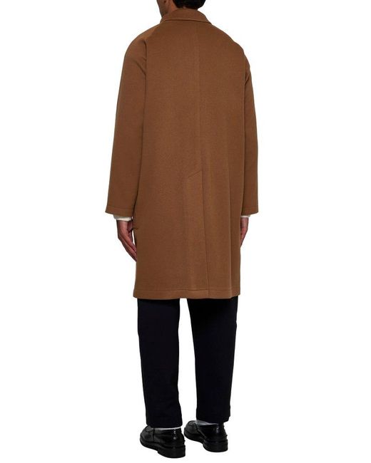 Tagliatore Brown Loyd Wool And Cashmere Coat for men