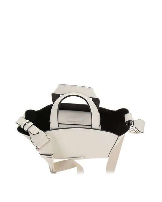 Karl Lagerfeld K/circle Perforated Small Tote Bag in White | Lyst