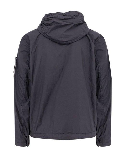 Stone Island Black Jacket Garment Dyde Crinkle Reps Ny for men