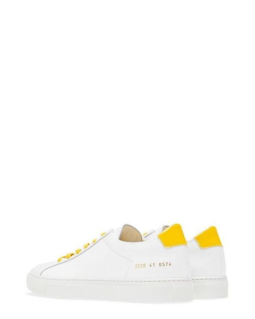 Common Projects White Retro Low Glossy Sneakers for men