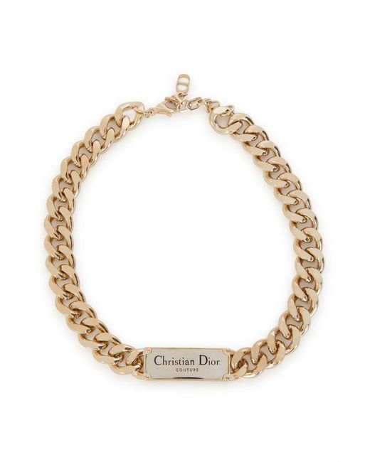 Dior Metallic Chain Linked Necklace for men