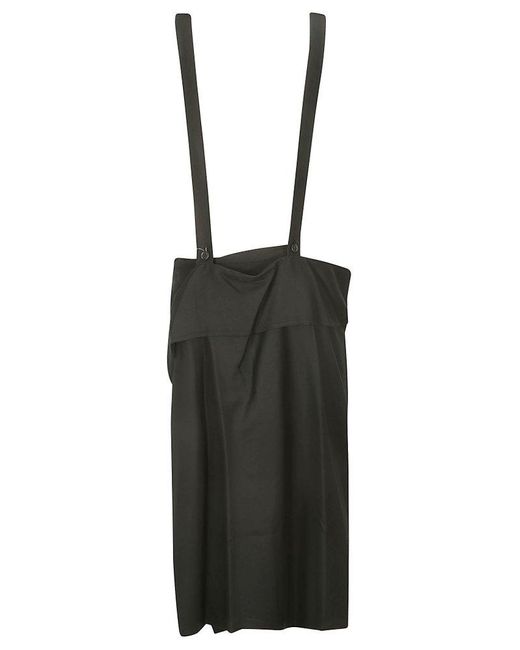 Yohji Yamamoto Black R-Suspender Skirt