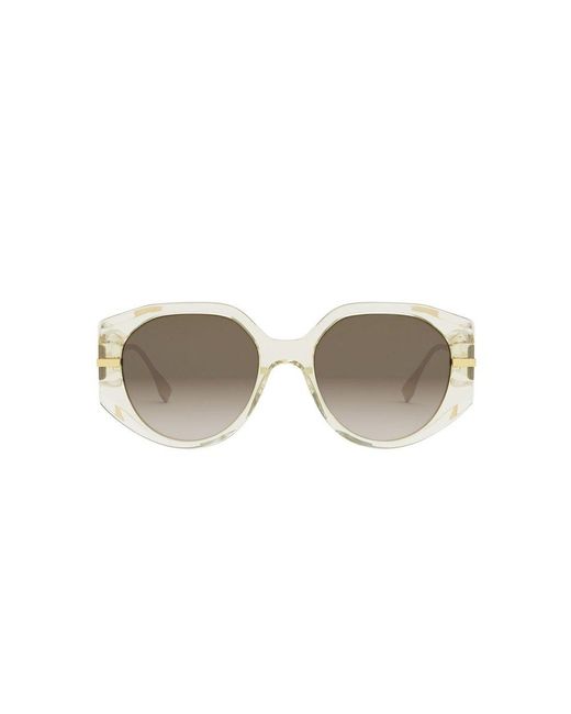 Fendi Multicolor Irregular Frame Sunglasses