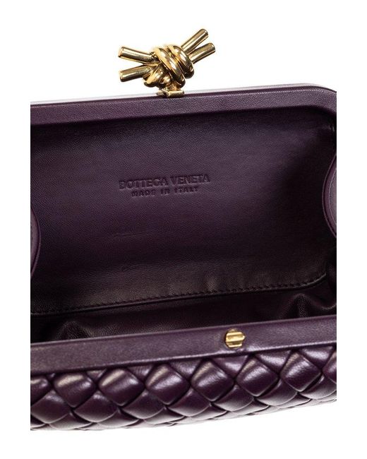 Bottega Veneta Purple Knot Minaudiere Clutch Bag