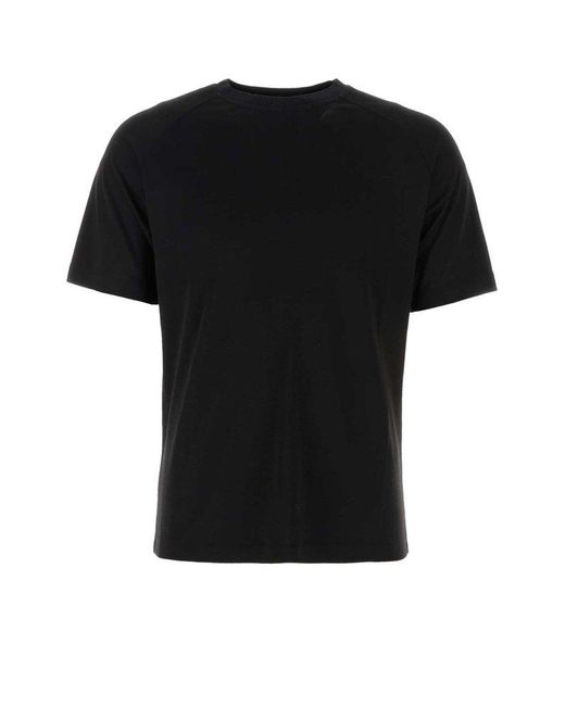 Zegna Black Short Sleeved Crewneck T-shirt for men