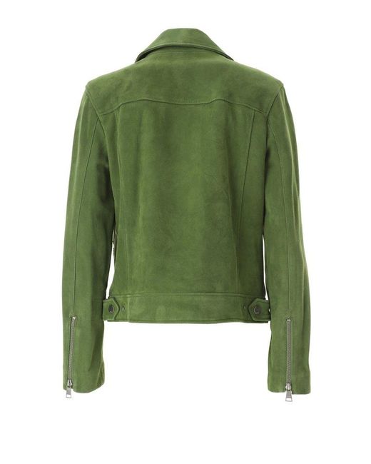 Karl Lagerfeld Green Leather Jackets