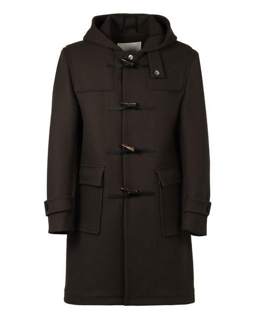 Mackintosh Black Duffle Coat for men