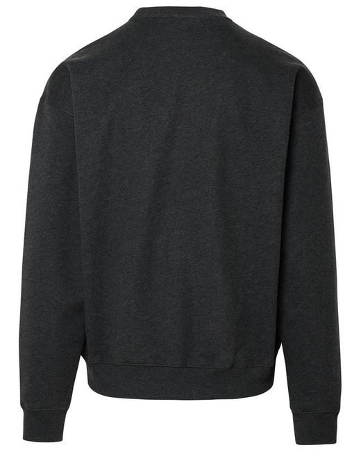 Versace Black Logo-embellished Crewneck Sweatshirt for men
