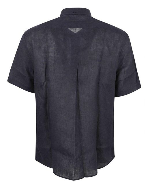 Brunello Cucinelli Blue Pocket-patch Button-up Shirt for men