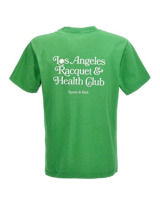 Sporty & Rich Green Raquet And Health Club T-shirt