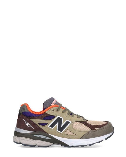 New Balance Brown 990V6 Lace-Up Sneakers for men