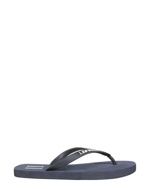 Les Deux Blue Logo Rubber Flip Flop for men