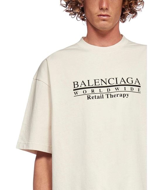 Balenciaga Retail Therapy T-shirt in White for Men | Lyst UK