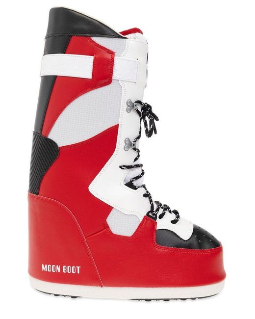 Moon Boot Red 'sneaker Hi' Snow Boots for men