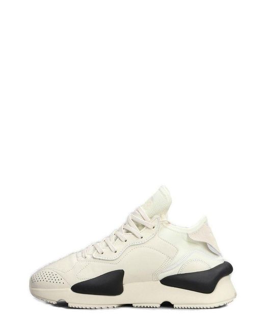 Y-3 Kaiwa Lace-up Sneakers in White | Lyst