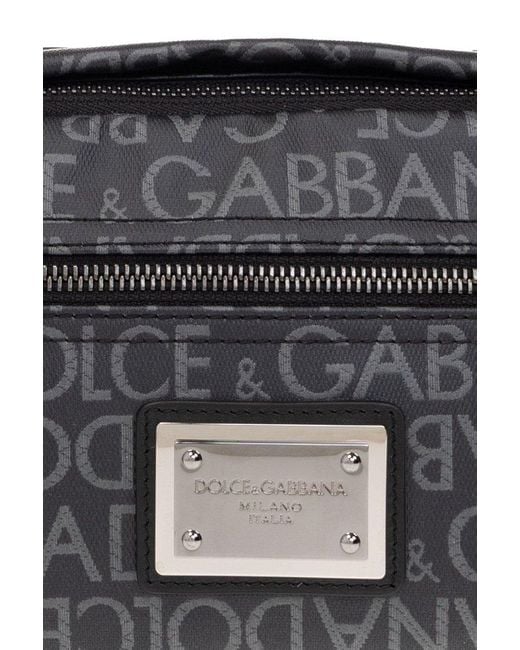 Dolce & Gabbana Black Belt Bag With Logo for men
