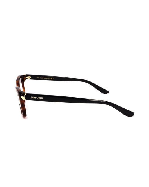 Jimmy Choo Black Rectangular Frame Glasses