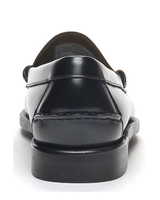 Sebago Black Classic Dan Slip-On Loafers for men