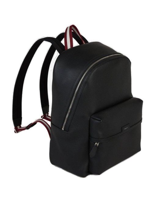 Bally Black Smooth Leather Backpack for men