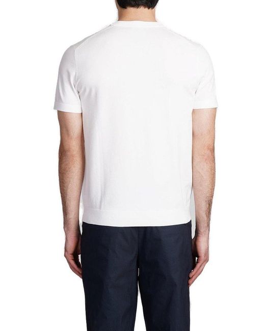Theory White Short-sleeved Crewneck T-shirt for men