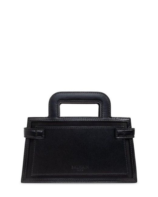 Balmain Black Small B-Buzz Top Handle Bag