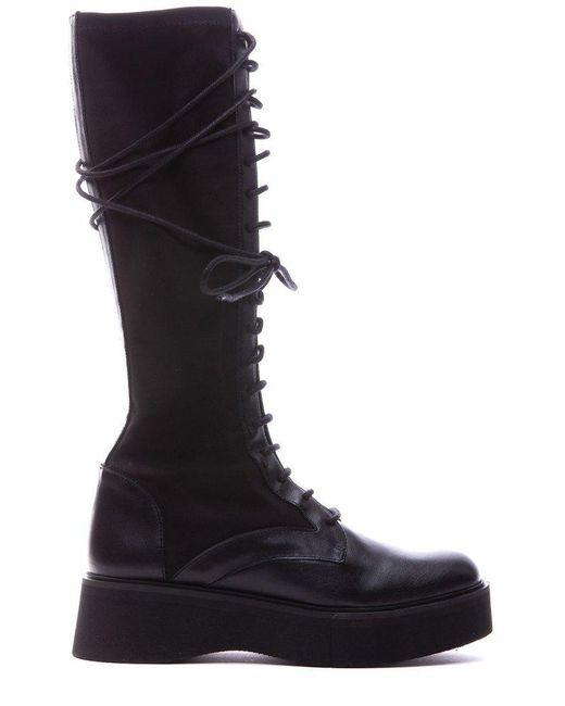 Paloma Barceló Black Chunky-sole Lace-up Boots