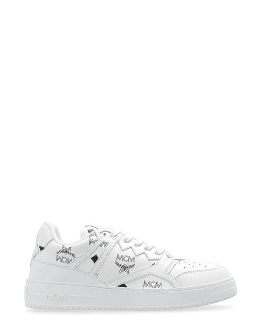 MCM White Neo Terrain Lace-up Sneakers