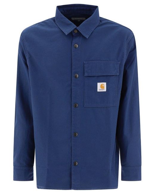Carhartt Blue "Hayworth" Overshirt Jacket for men