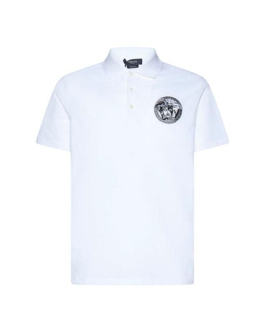 Versace Polo Shirt in White for Men | Lyst Canada