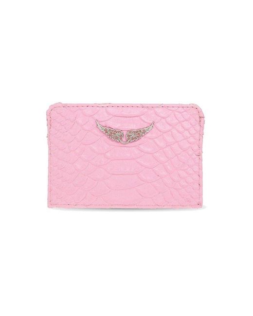Zadig & Voltaire Pass Savage Card Holder in Pink | Lyst UK