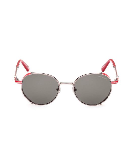 Moncler Black Round Frame Sunglasses for men