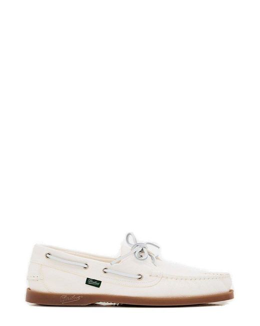 Paraboot White Round Toe Loafers for men