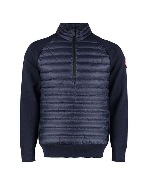 Canada Goose Blue Hybridge Wool Pullover for men