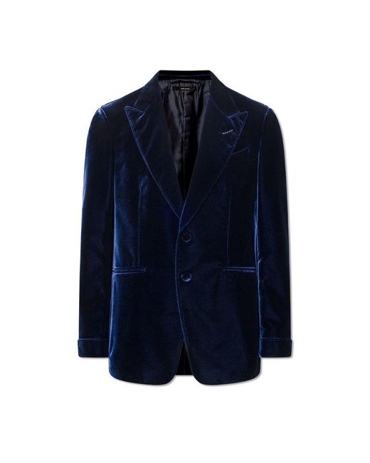 Tom Ford Blue Shelton Slim-fit Velvet Tuxedo Jacket for men