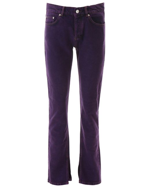 Ganni Denim Slit Detail Slim-fit Jeans 