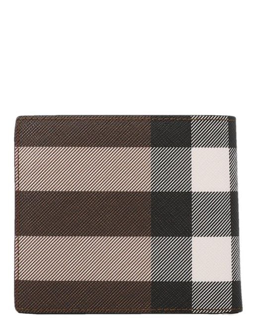 Burberry Multicolor Checked Bi-fold Wallet for men