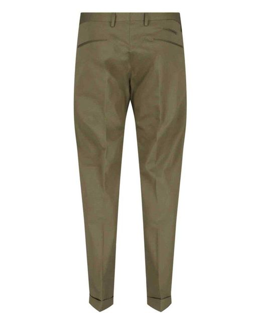 Briglia 1949 Green Pleated Tapered Pants for men