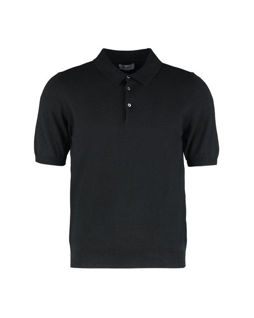 THE (Alphabet) Black Tory Burch Short Sleeve Polo Shorts for men