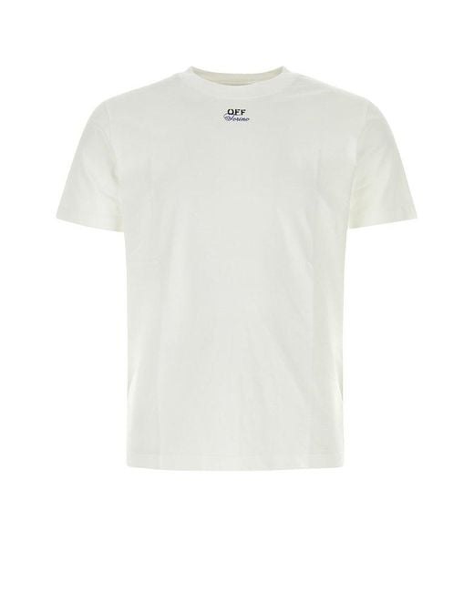 Off-White c/o Virgil Abloh White Crewneck Short-sleeved T-shirt for men