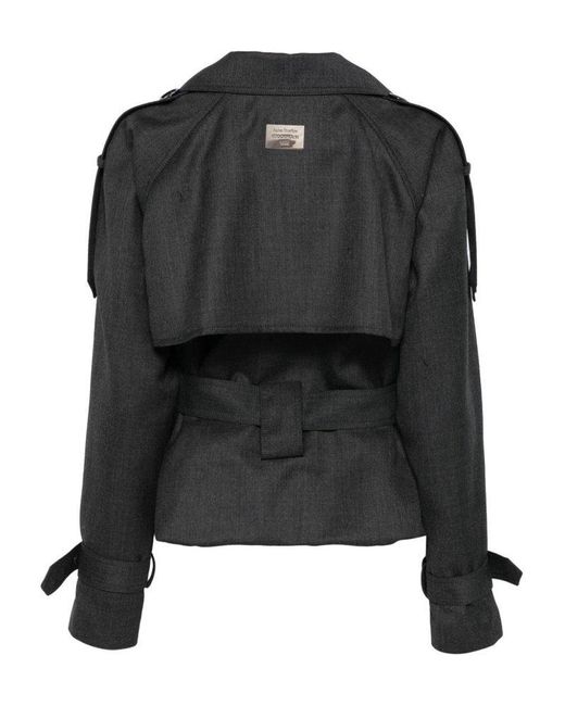 Acne Black Buckled Buttoned Jacket